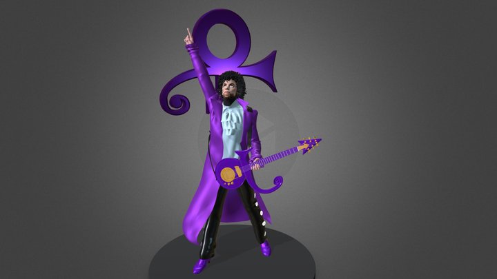 Prince The Artist Tribute 3D Model