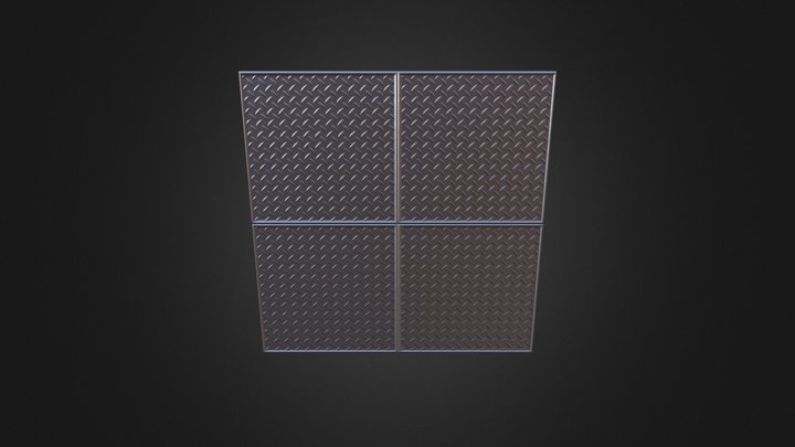 White Metal Ground 3D Model