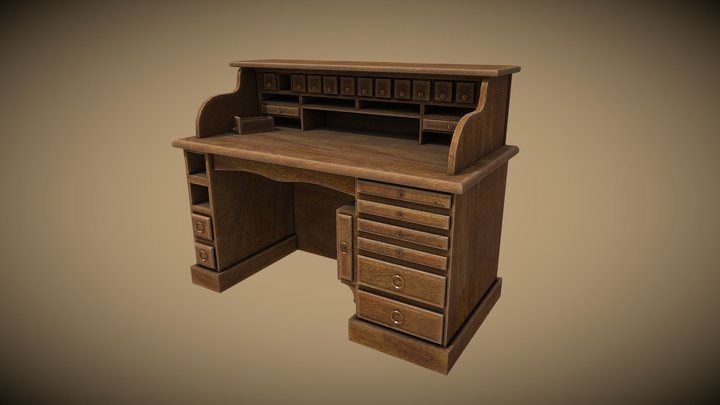 Desk Steampunk 3D Model