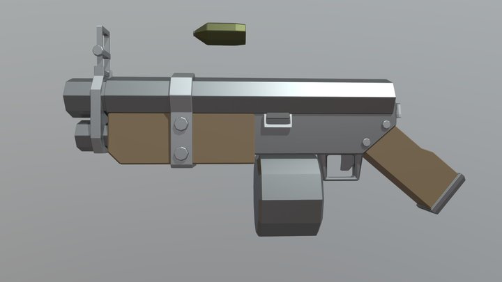 Fantasy Gun - Grenade Launcher 1 3D Model