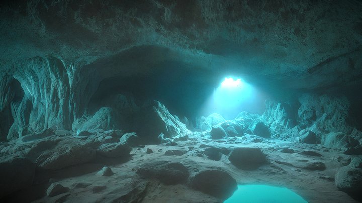 Cave on an alien planet (Skybox) 3D Model