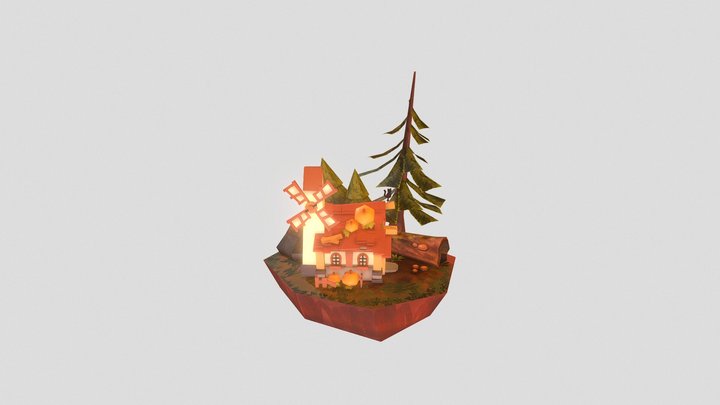 數媒一甲 3D遊戲場景 期末作業 1104c010許瑨瑋 3D Model