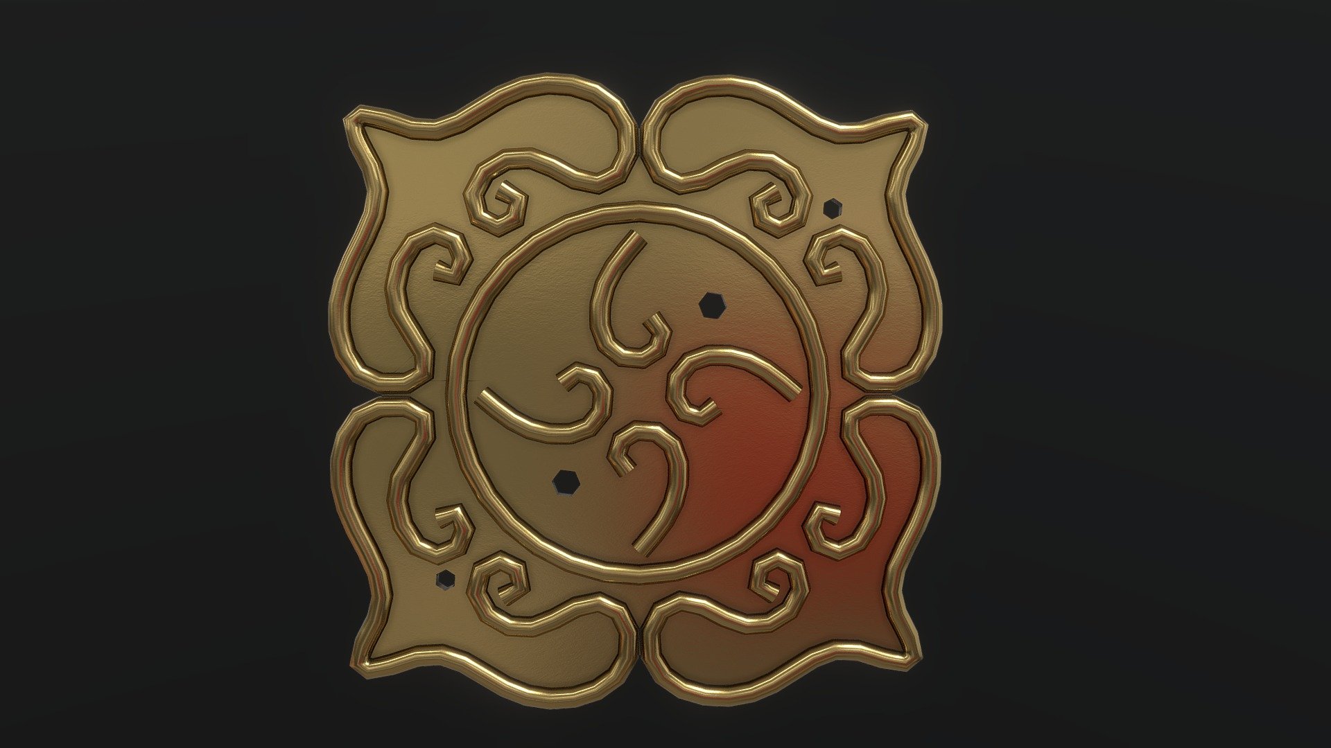 Xiongnu Button Plaque — Sketchfab embed 3D viewer