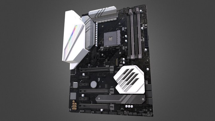 X570 Prime motherboard [HQ PBR] 3D Model
