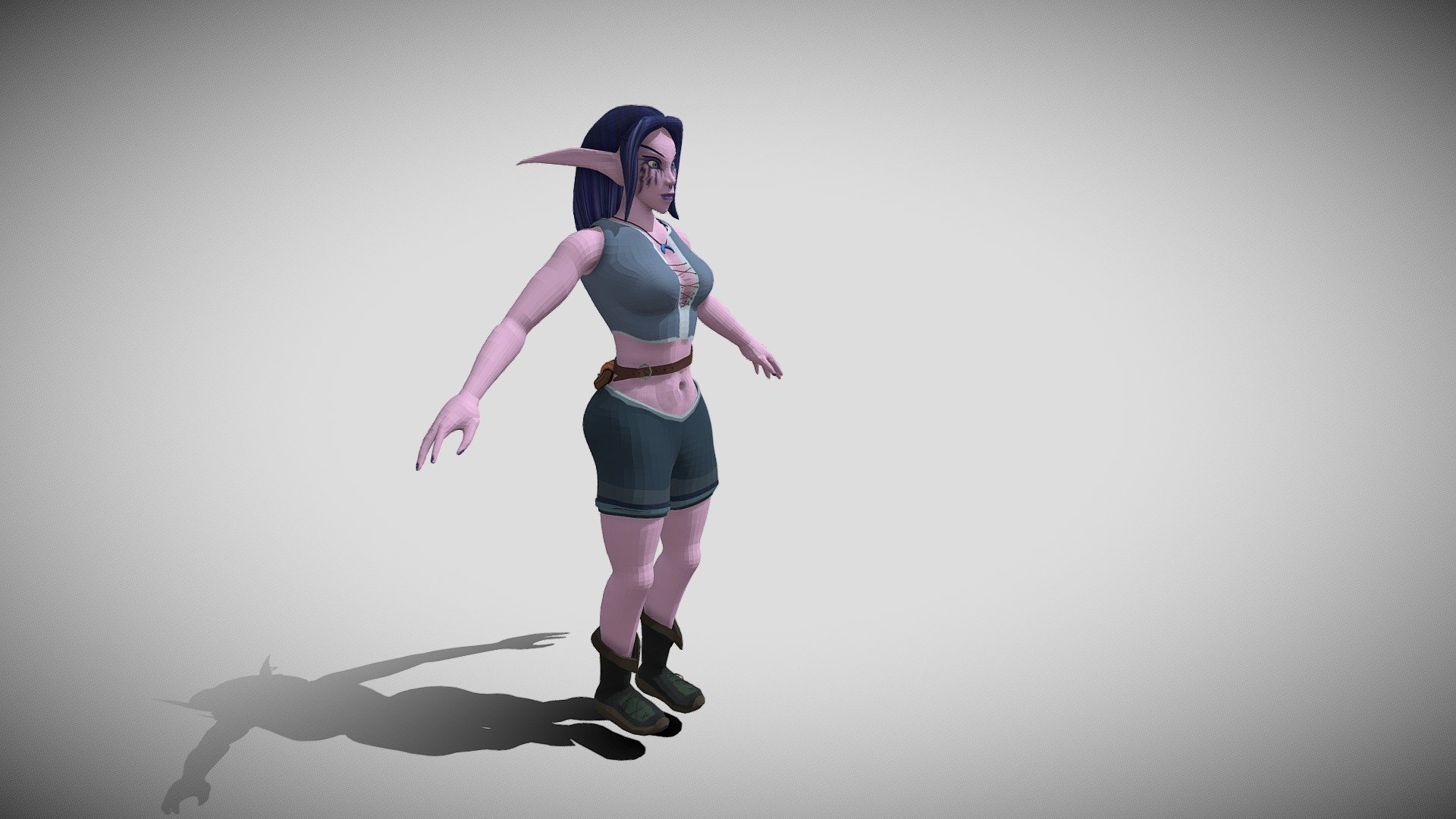 Lynn - Female elf model - 3D model by DynoRyno [25b4401] - Sketchfab