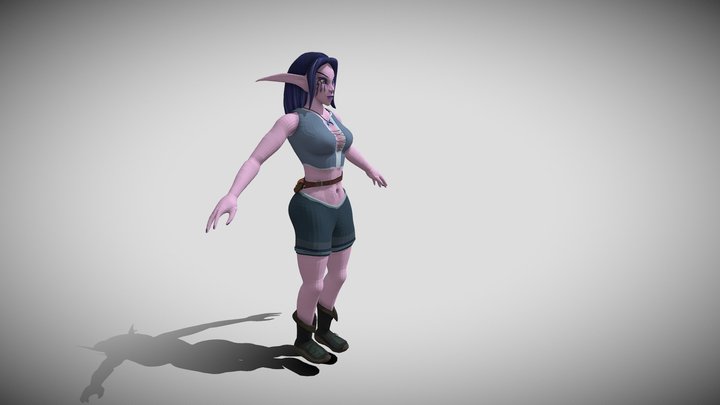 Lynn - Female elf model 3D Model