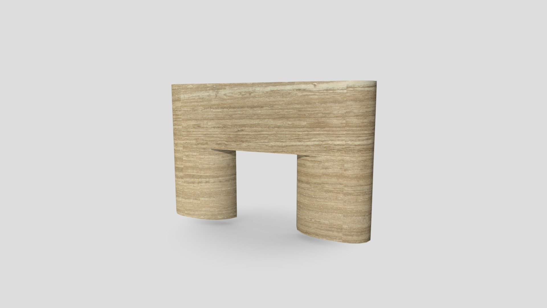 Travertine Marble Fireplace