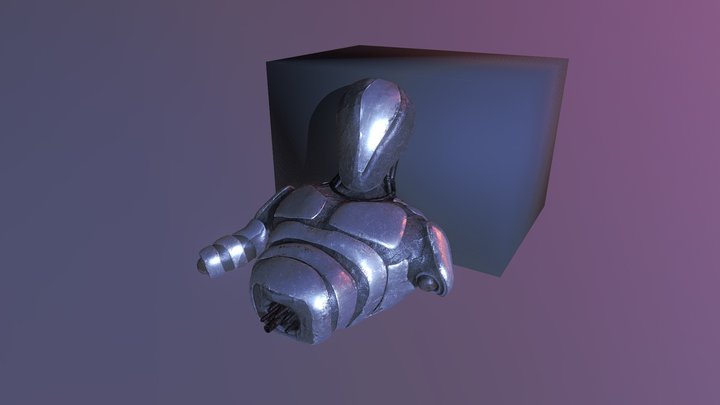 Poor Broken Robot 3D Model