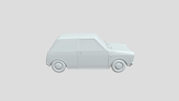 Honda N360 1967 lowpoly for 3D-printing