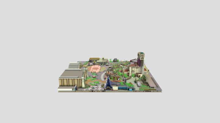 Minecraft Tower of Terror MineDisney 3D Model