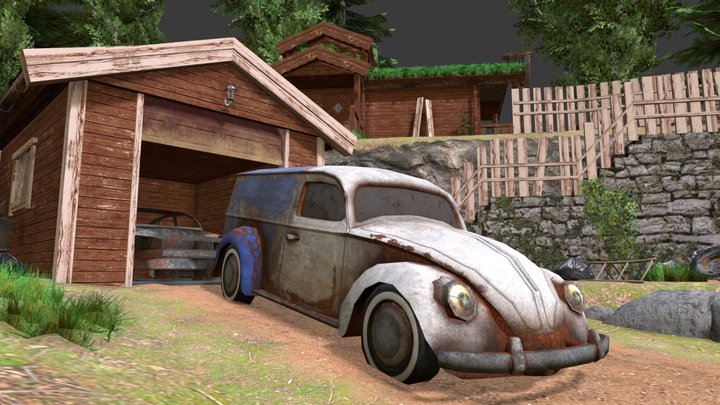 DAE Diorama - Forest Loner 3D Model