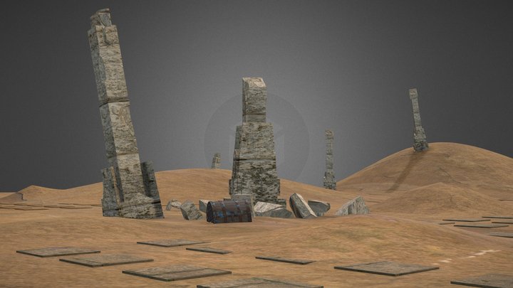 Desert ruins / Ruinas en un desierto 3D Model