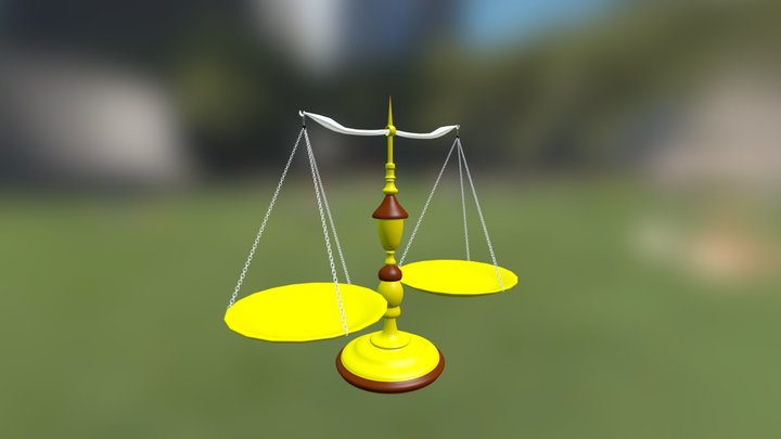 Balança da Justiça 3D Model
