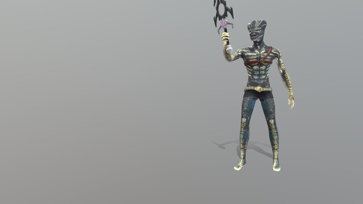 Alien with Sword 3D Model
