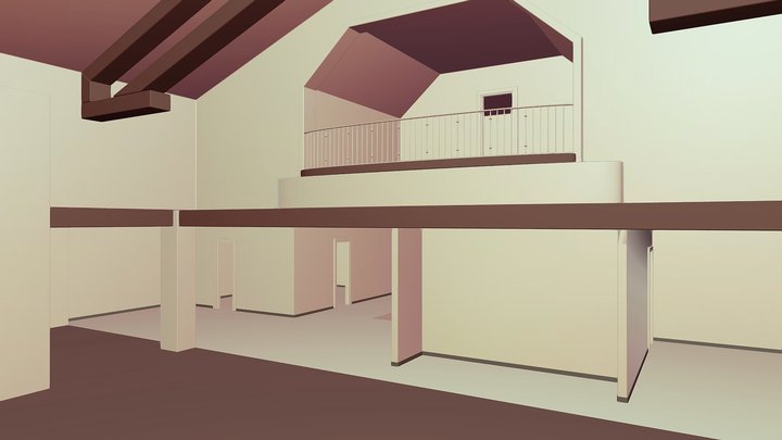 House Interior Empty Free 3D model 3D Model
