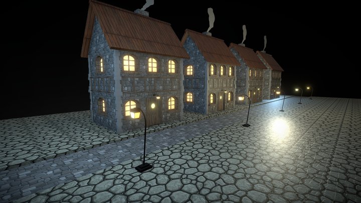 rue médiévale 3d 3D Model