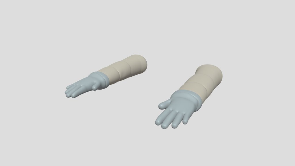 Astronaut Hands 3d Model