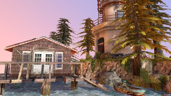 DAE Diorama - By the ocean 3D Model