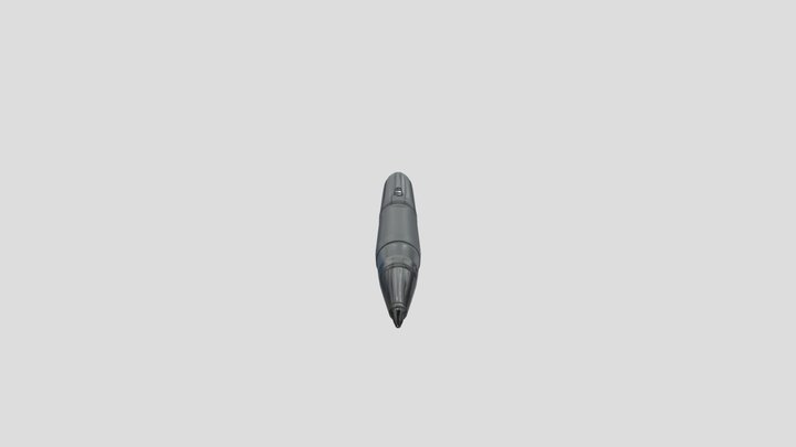 Ballpoint Pen 3D Model | Modern Metallic Pen