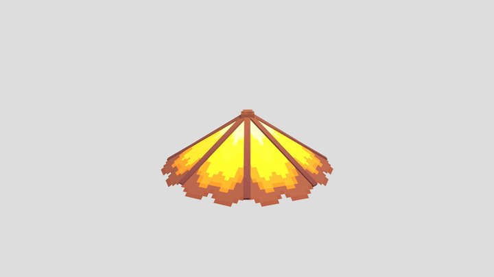 Gold rice hat 3D Model