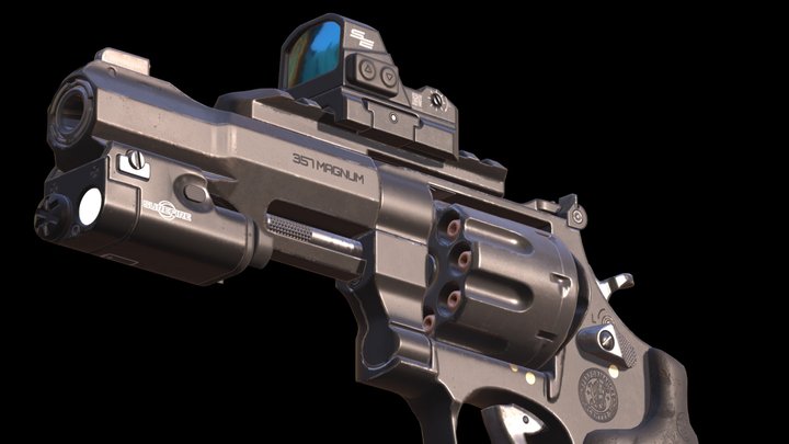 Revolver - 357 MAGNUM 3D Model
