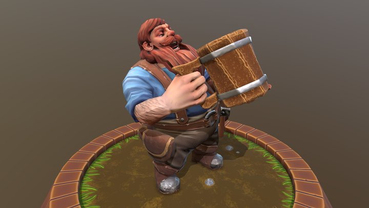 Builder in DwarfHeim 3D Model