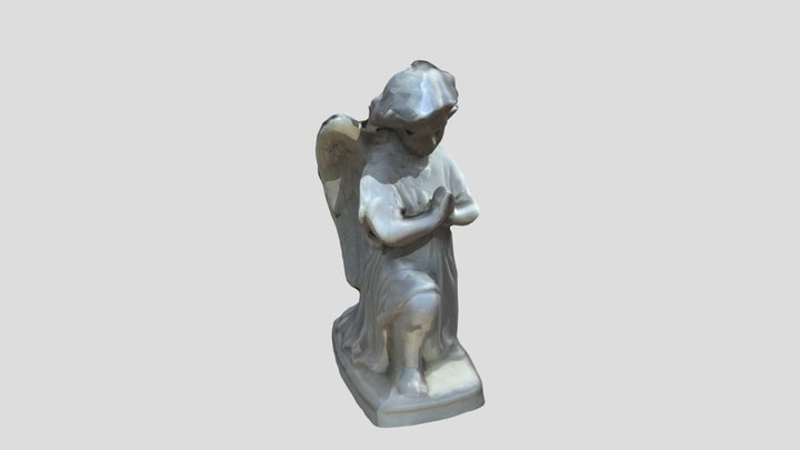 Small Kneeling ANGEL Statue 3D Model