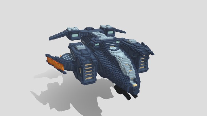 The Spaceship (Voxel) 3D Model