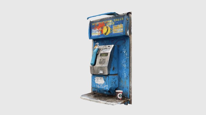 Telephone Booth 3D Model