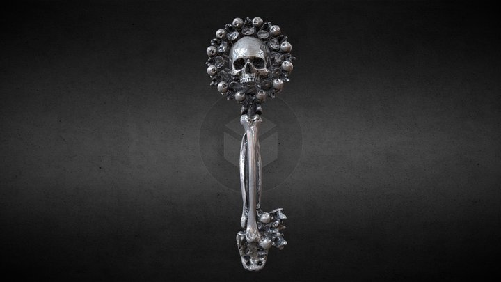 Pendant Jewelry - Skull Key 3D Model
