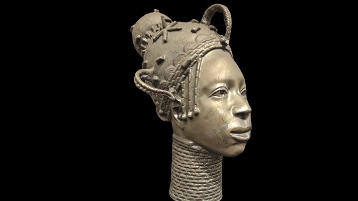 Princess of Benin Kingdom Bronze Head 3D Model