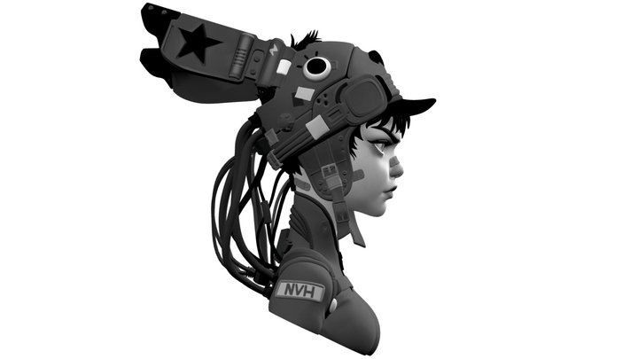 Mecha Pilot Girl - Cyber Operator 3D Model