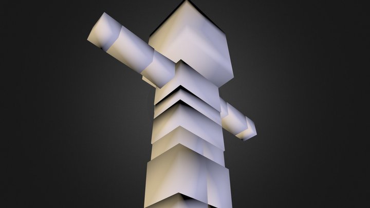 Pixel Man 3D Model