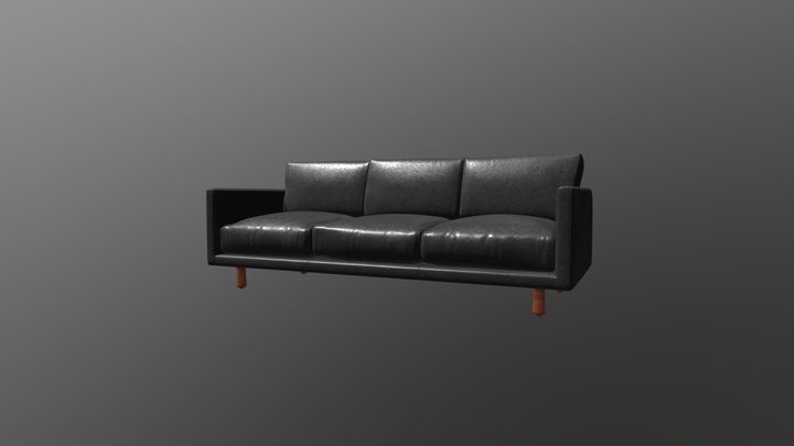 Leather sofa (Free download) 3D Model