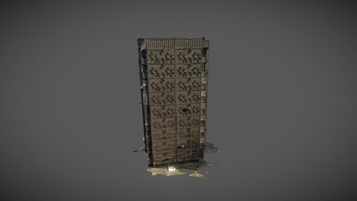 Post-Soviet Union Block of Apartments 3D Model