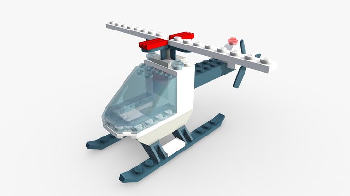Lego Helicopter 3D Model