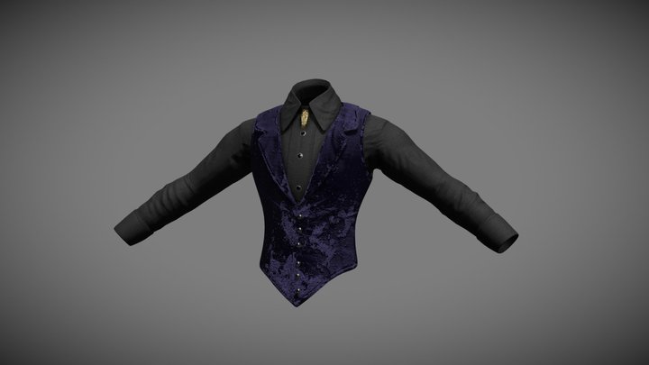 Vest Shirt combo 3D Model