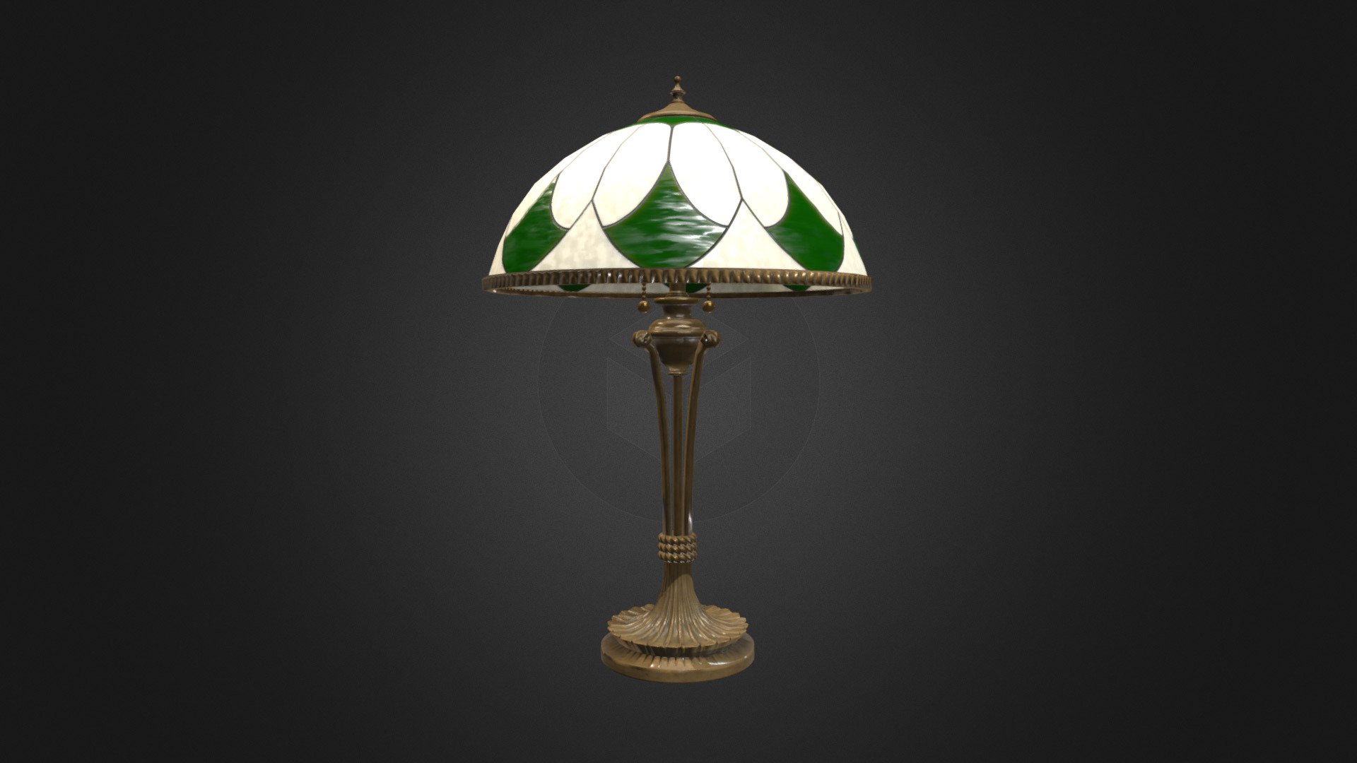 Antique Table Lamp 001 (Low Poly) Buy Royalty Free 3D model by Karl