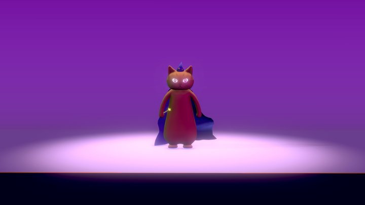Wizard Cat Bob 3D Model