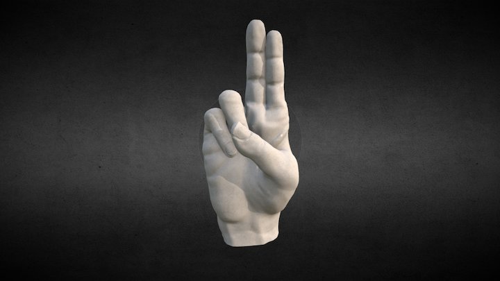 Maltese Sign Language 'u' 3D Model