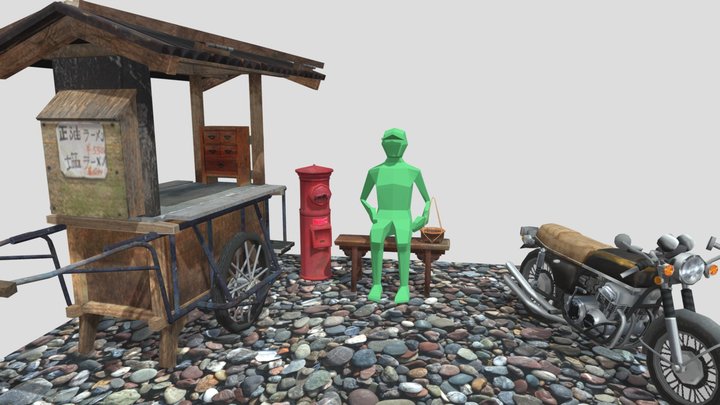 By the ocean - Texture 2 More detailed props 3D Model