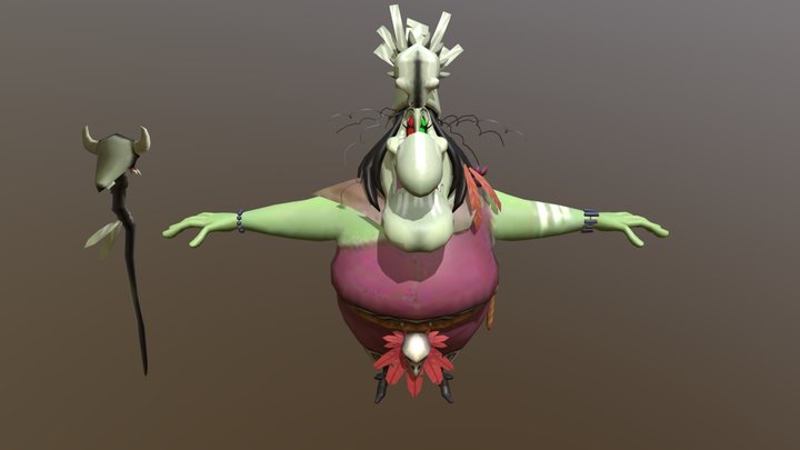 Hazel Witch Doctor 3D Model