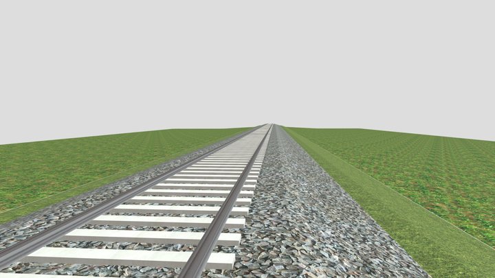 Train Track 3D Model