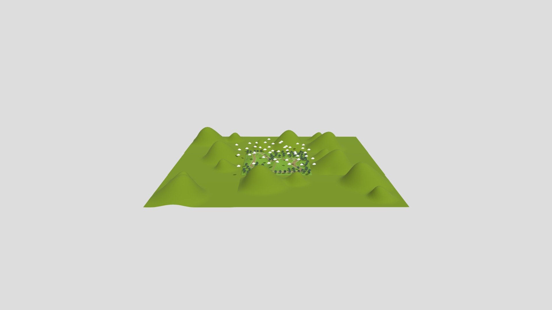 Mountainous Highlands Track (Game Level) - 3D model by DHannz [25d4c4a ...