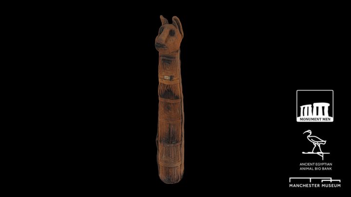 Skittle-Shaped Cat Mummy 3D Model