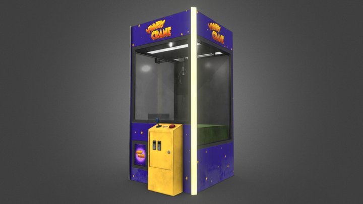 Claw Crane Machine - Realistic GameReady Lowpoly 3D Model
