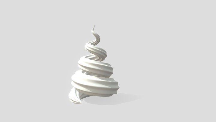 Soft cream (without cone) 3D Model