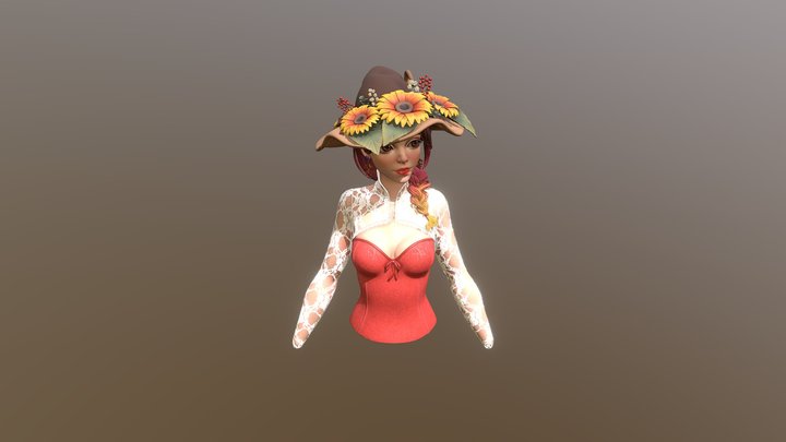 Sunflower witch 3D Model