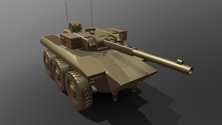 Vindigist's heavy armored car HWS-6B 3D Model