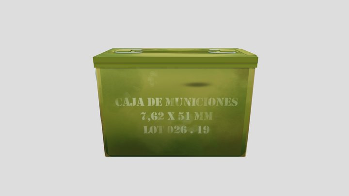 AmmoBox_Small (Handpainted 3D Model